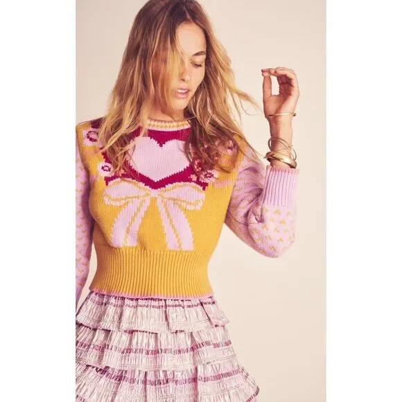 LOVESHACKFANCY Emani Crewneck Sweater - Picture 5 of 14